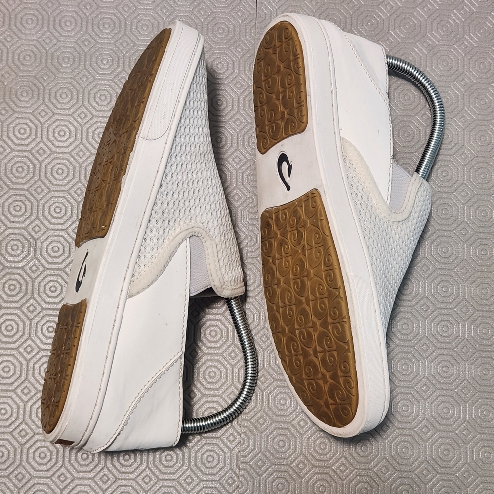 OLUKAI Pehuea Women's Size 9/EU 39 White Mesh Slip-On Drop Heel Comfort Shoes - Picture 6 of 12